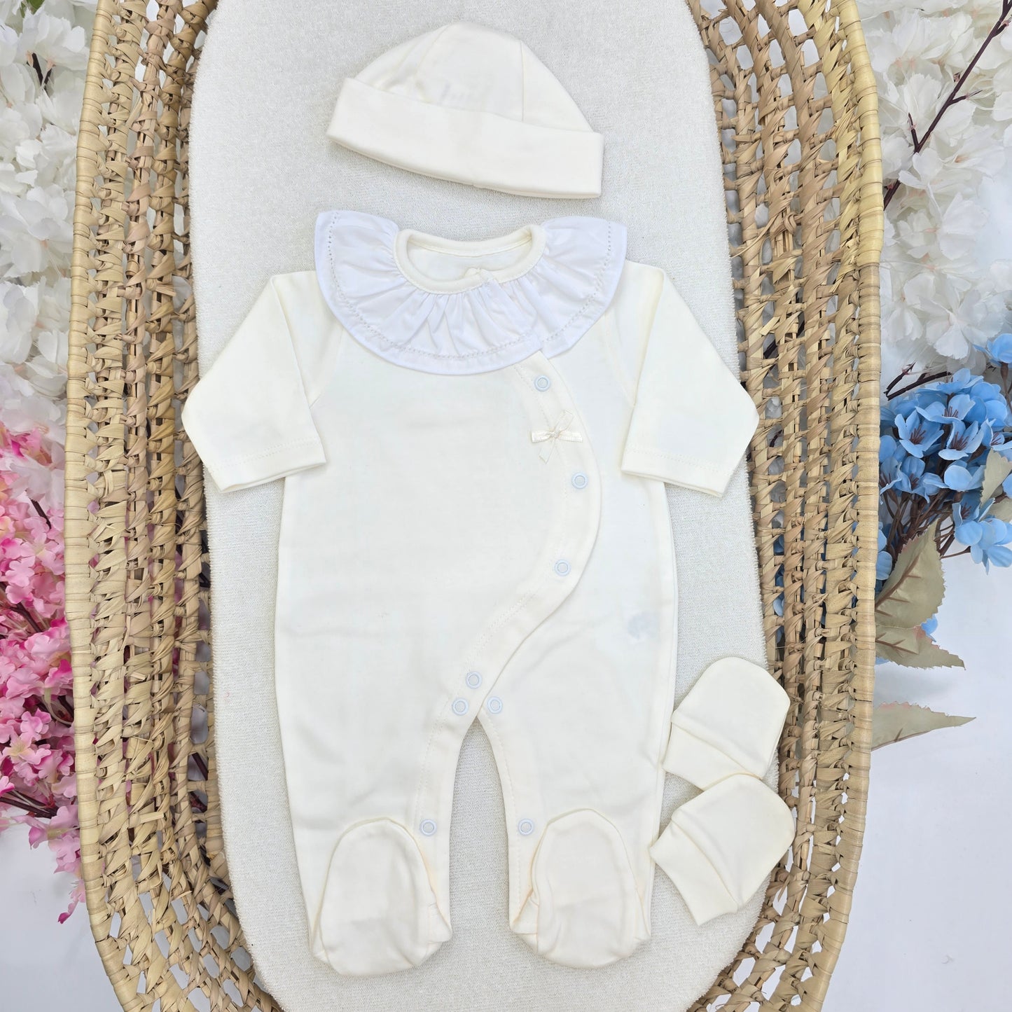 Pijama Algodón, con gorro y Manoplas